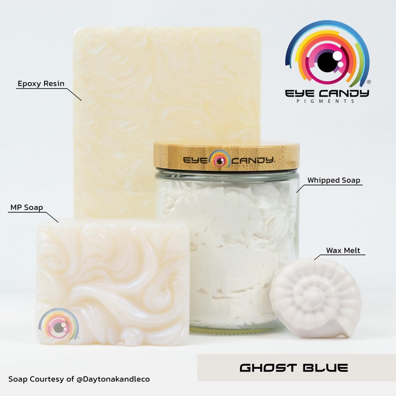 Eye Candy Premium Mica Powder Pigment â€œGhost Blueâ€ (25g) Multipurpose DIY Arts and Crafts Additive | Woodworking, Natural Bath Bombs, Resin, Paint, Epoxy, Soap, Nail Polish, Lip Balm (Ghost Blue, 25G) - Image 2